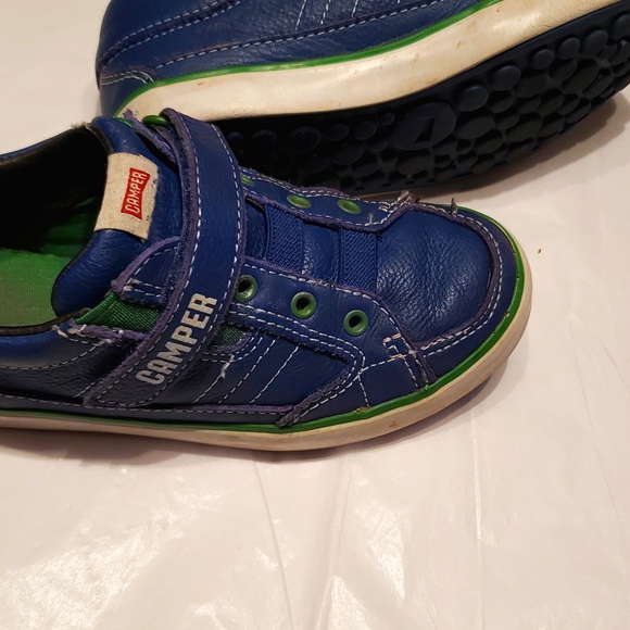 Camper KIDS Pursuit Leather Sneakers 1 Touch Strap Fastening BLUE 29 BOYS - Picture 8 of 13